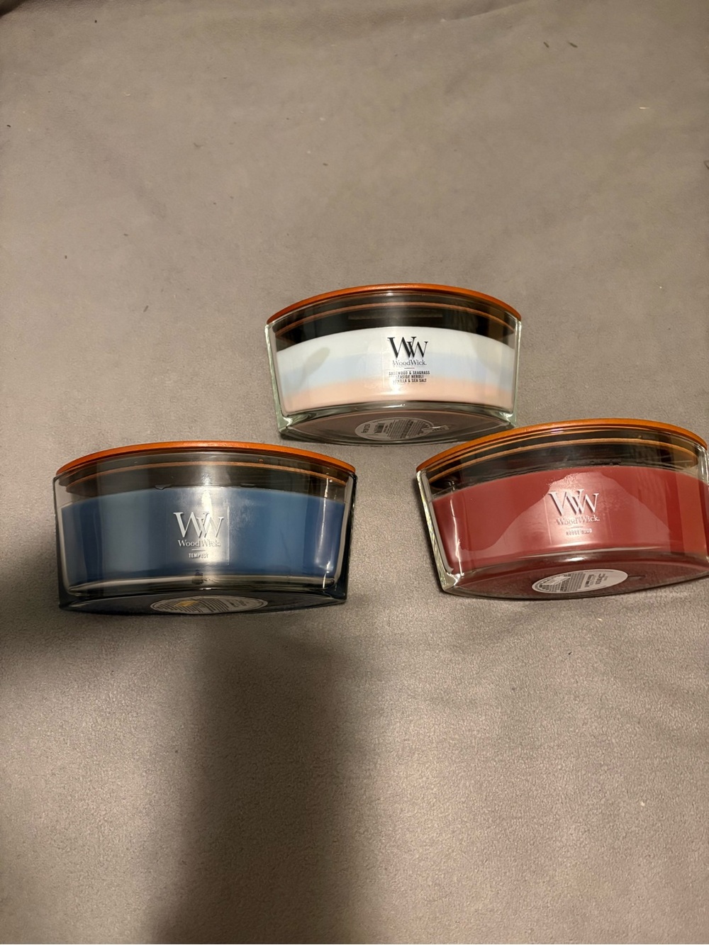 New Woodwick Oval Jar Candle Set